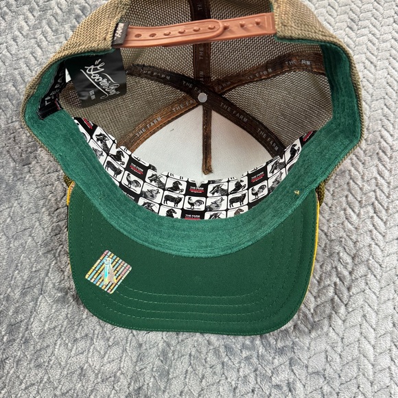 Goorin Bros Yellow and Brown Trucker Hat with Mesh Back - Picture 5 of 6